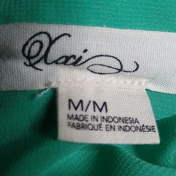 XAI, SHEER BOTTON DOWN, COLOR: GREEN, SIZE: M - Picture 4 of 7